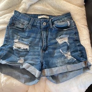 distressed jean shorts size 27